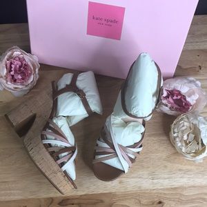 Kate Spade Leather Platform Sandals 8.5M